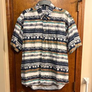 Alexander Martin Men's Striped Short Sleeve Shirt